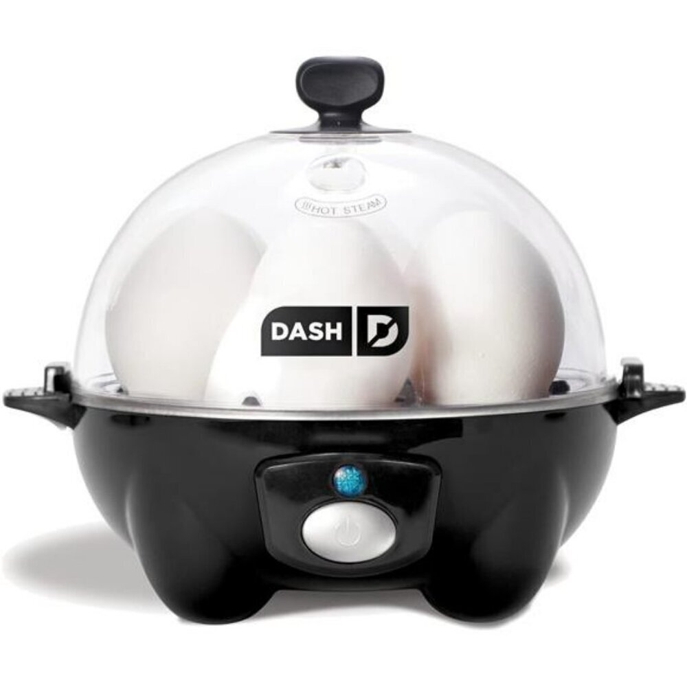 Rapid Egg Cooker 6 Egg Capacity Electric Egg Cooker for Hard Boiled Eggs Black